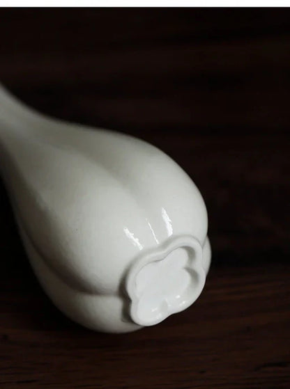 Handmade White Ceramic Tall Vase